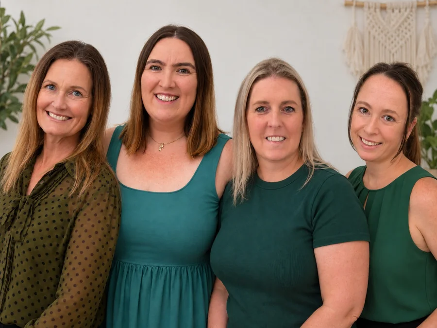 Composite image of Narelle, Julia, Sarah and Britt